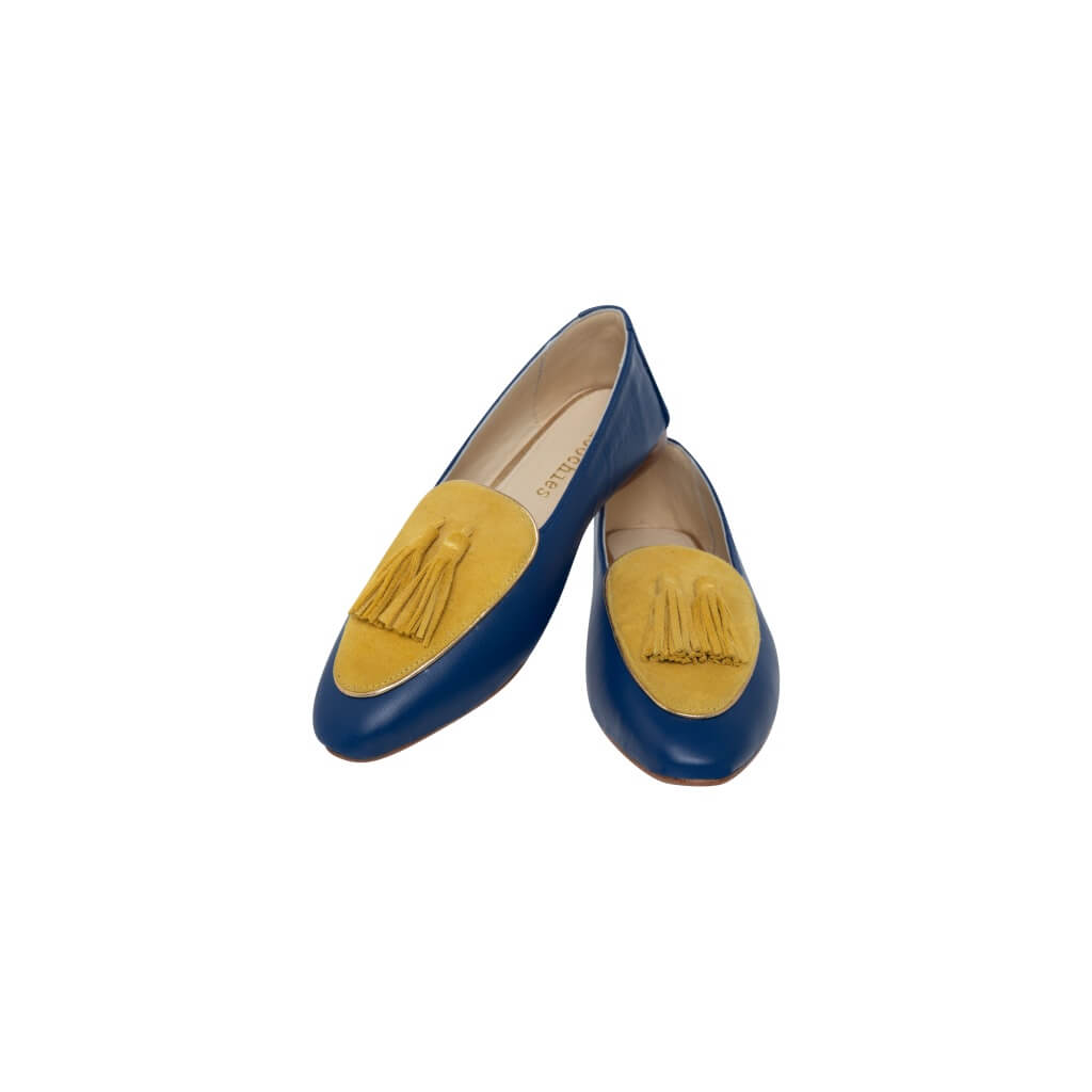 Diana in Cobalt Blue and Lemon Drop Yellow